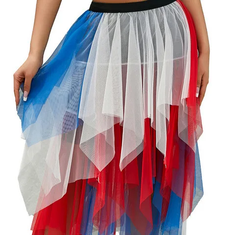 Tassel ruffle layered skirt detail