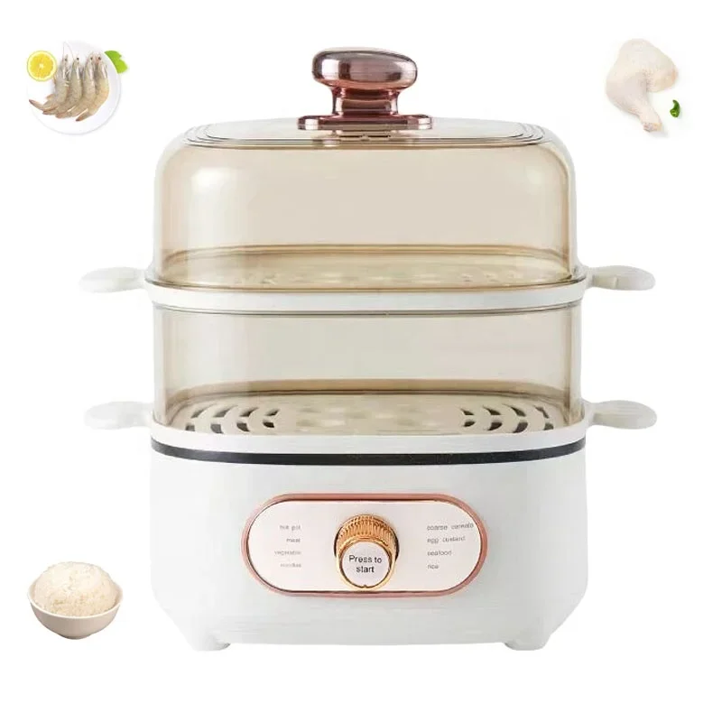 Steamer Household Steam Pot Small Multifunctional Large Capacity 2 Layers Multiple Layers Box Electric Steamer Cooker