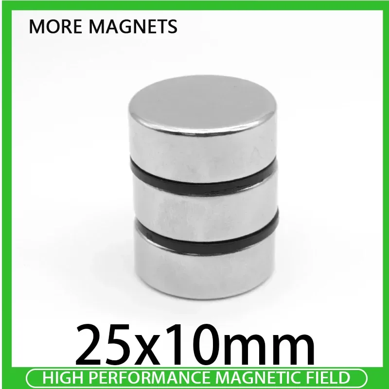 1/2/5/10PCS 25x10 mm Strong Round Magnets N35 Neodymium Magnets 25x10mm Thick Disc Powerful Strong Magnetic Magnets 25*10