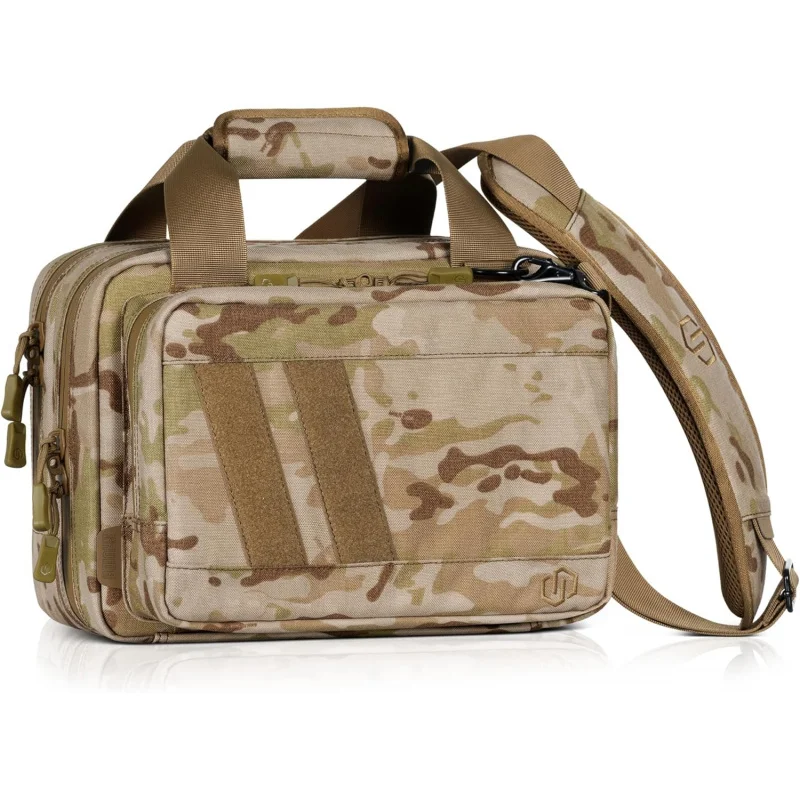 Specialist Series Range Bag Tactical Dual Pistol Handgun Revolver Hunting Bag Gun Carrying, X-Large Compartments w/Loc