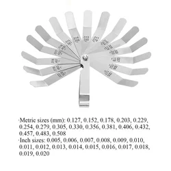 Silnik motocyklowy zawór śrubowy regulacja klucz narzędzie regulacja luzu zaworu narzędzia + 16 sztuka Feeler gauge 0.005 - 0.020 inch