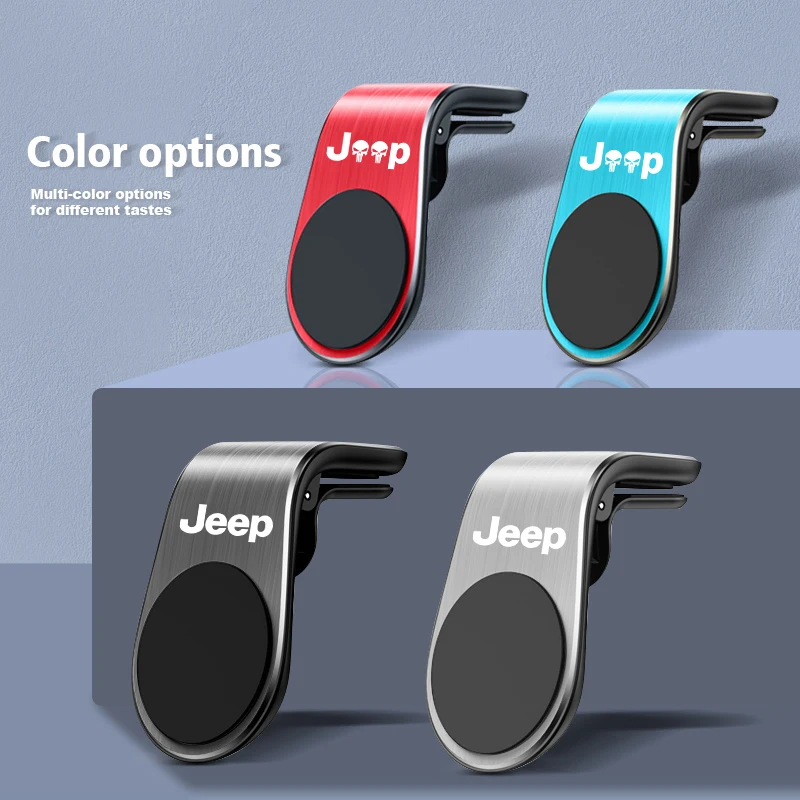 

Magnet Phone Holder GPS Stand Air Vent Clip Car Accessories For Jeep Grand Cherokee Wrangler JK Gladiator Compass Renegade Wagon