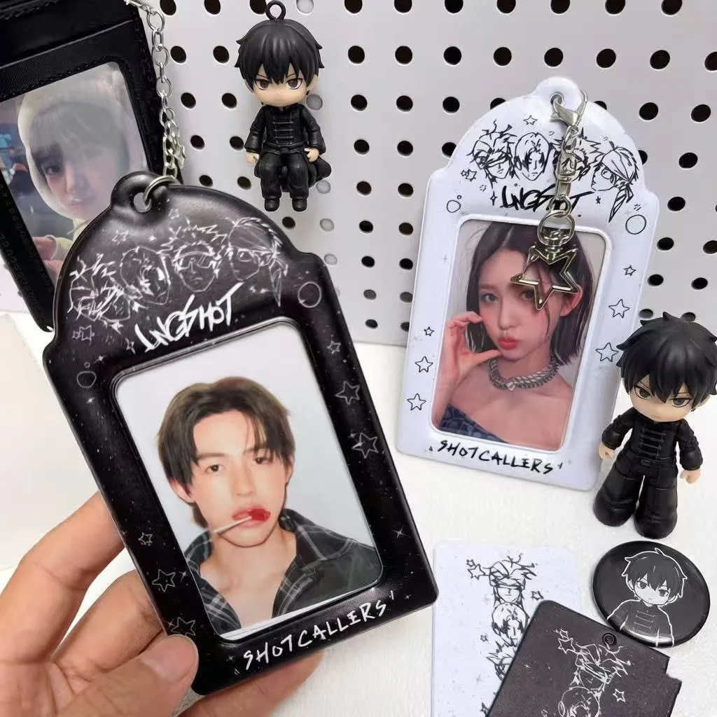Customized Name Tag LNGSHOT Photcard Holder Sleeves Keychain SHOT CALLERS LNGSHOT4SHO Louis Ohyul Ryul Woojin Fans Merch view 5