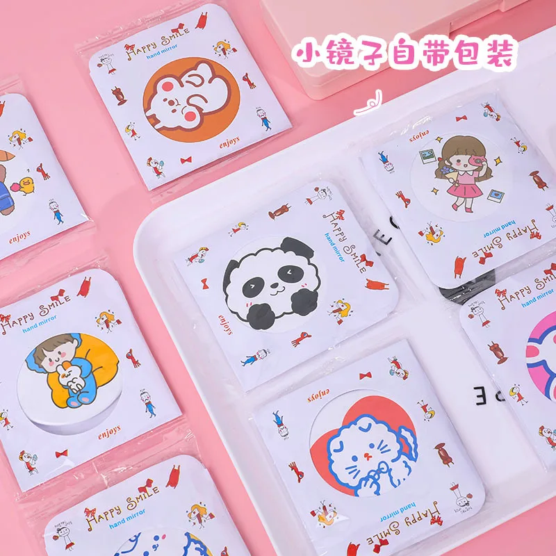 Single-sided Portable Makeup Mirror Cartoon Cute Portable Small Mirror Girl Gift