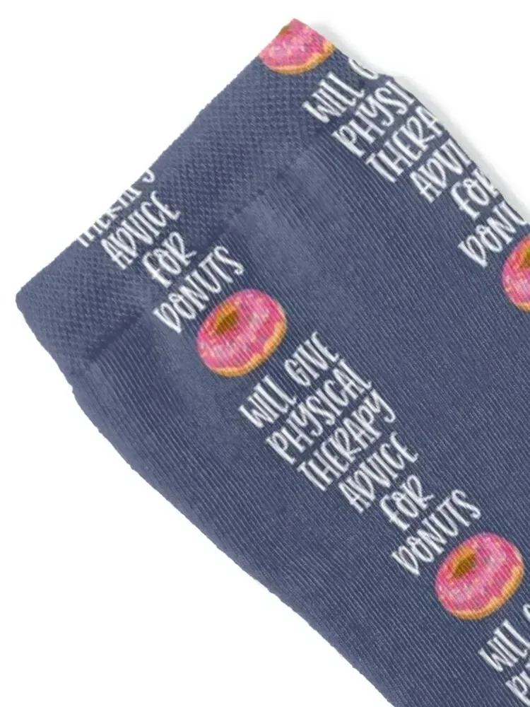 Will Give Physical Therapy Advice for Donuts Funny Socks Men's christmass gift Men's Socks Women's