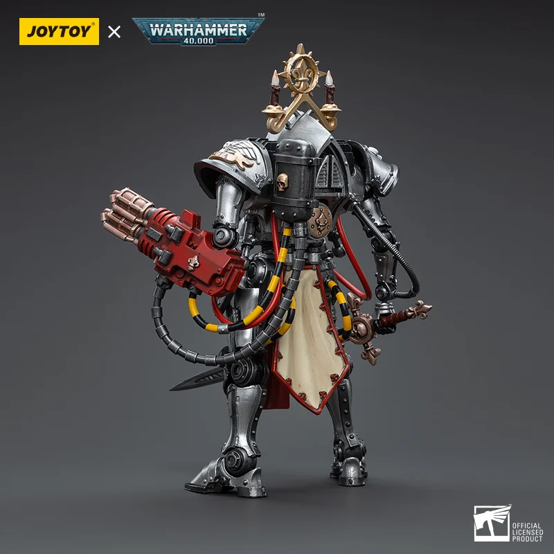 JOYTOY ดาร์คซอร์ส วอร์แฮมเมอร์ 40K ชุดเกราะซุกิยากิ ชูไค คาปัน สีเงินและสีขาว ซิสเตอร์ โคโรเน็ต 1:18 โคคุไซ เมชา