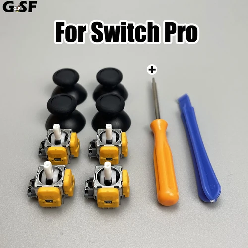 Imagen 1 del producto GSF-Joystick analógico 3D de efecto Hall de repuesto, 1 Juego, para Switch Pro, controlador ns pro, piezas de reparación, accesorio