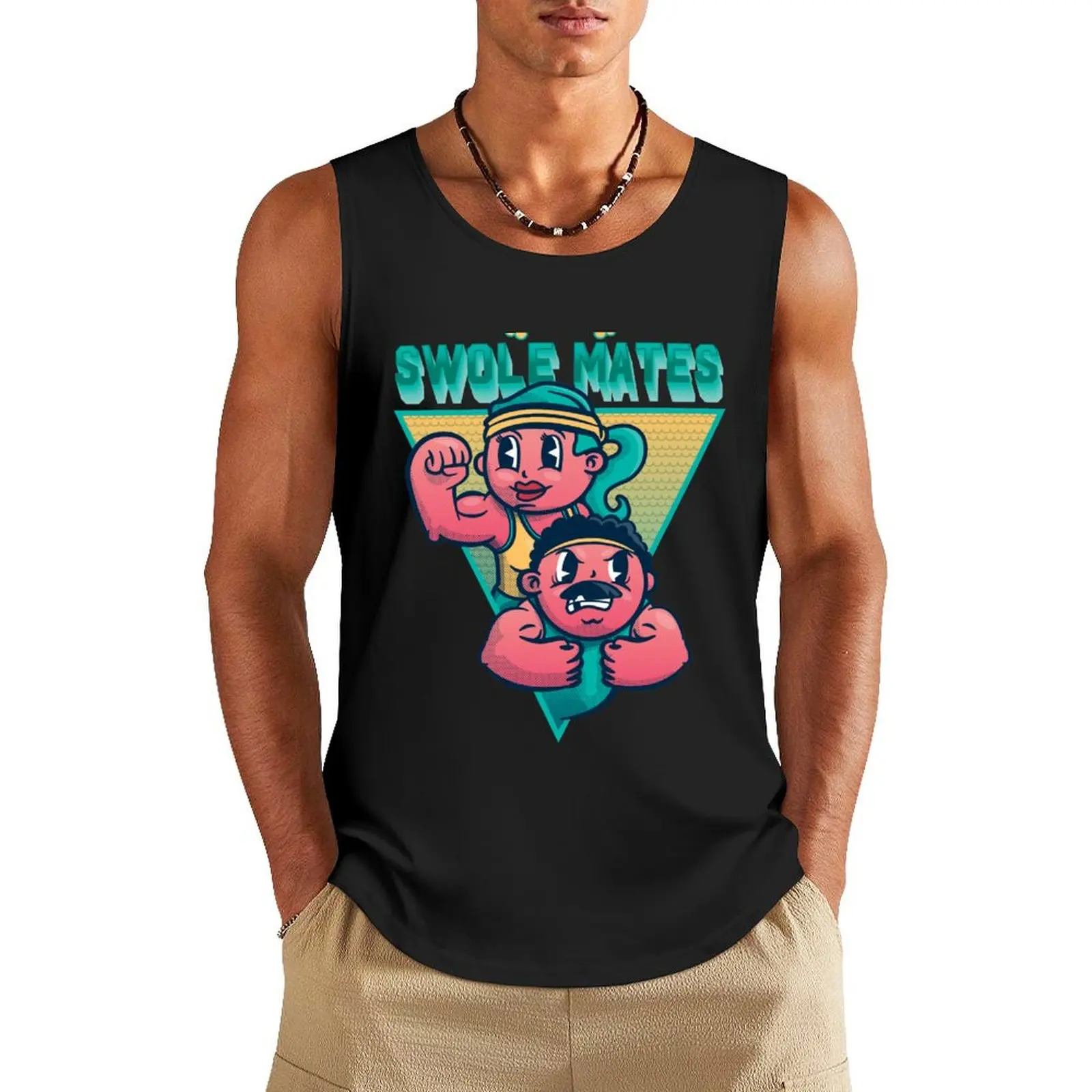 Forever Swole Mates Tank Top anime clothes Top plain t-shirt Body man