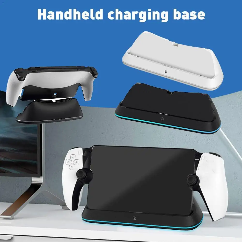 Charging Stand For Portal Enhanced Stability Charger Dock With On/Off RGB Light Type-C Cable Comfort Angle Design