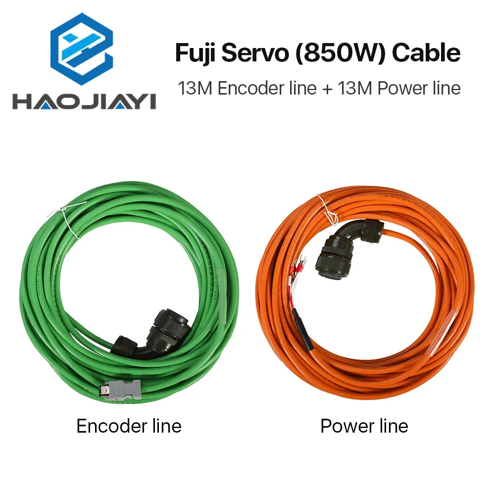 850W Fuji Servo Cable Set Encoder Cable+Power Cable 13Meters for Fuji Servo Motor & Driver CNC Fiber Laser Machine