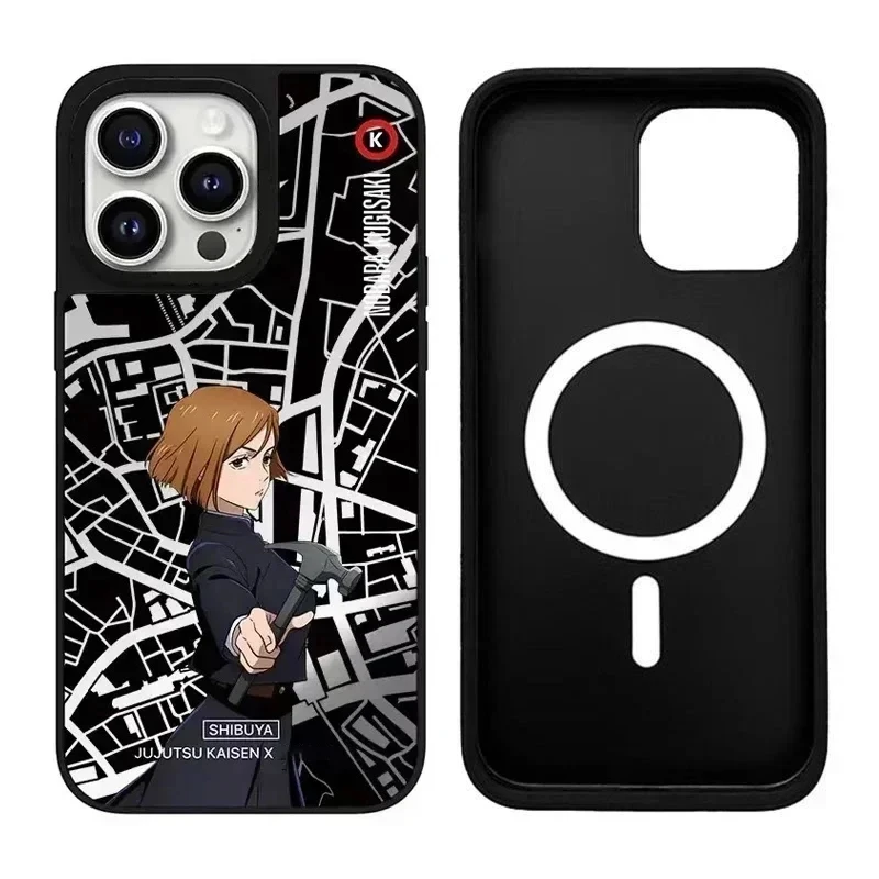 

Anime SHIBUYA iPhone 11 12 13 14 15 Pro Max Mirror Surface MagSafe Case Cover Shell