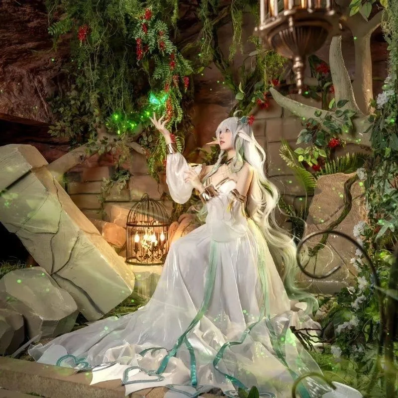 

Game GenshinImpact Nahida The Greater Lord Rukkhadevata Cosplay Dress Wig Shoes Sexy Uniform Party Outfit Women Anime Costume