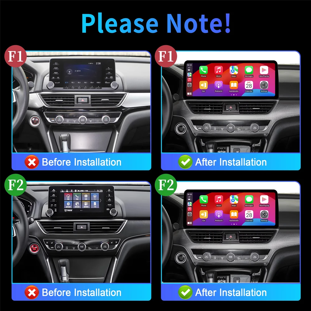 12.3 Inch Wireless Carplay Android 16 For Honda Accord 10 2018-2022 Auto Radio Car Multimedia Player 4G WIFI BT DSP DVD