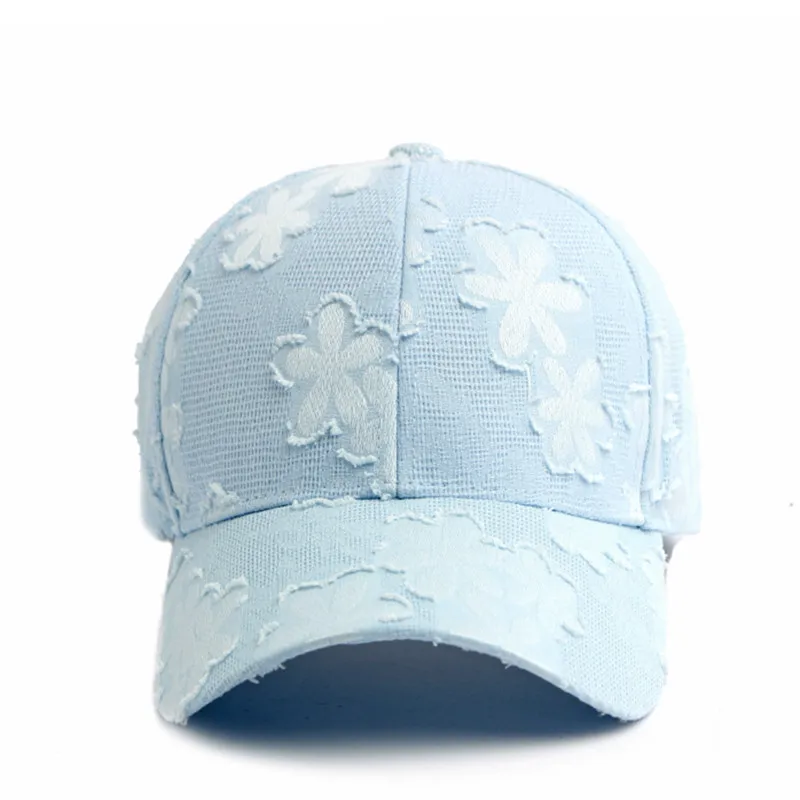 2026 Summer New Fresh Flower Baseball caps for Women Hardtop breathable sun protection sports hat Camping party hat snapback cap