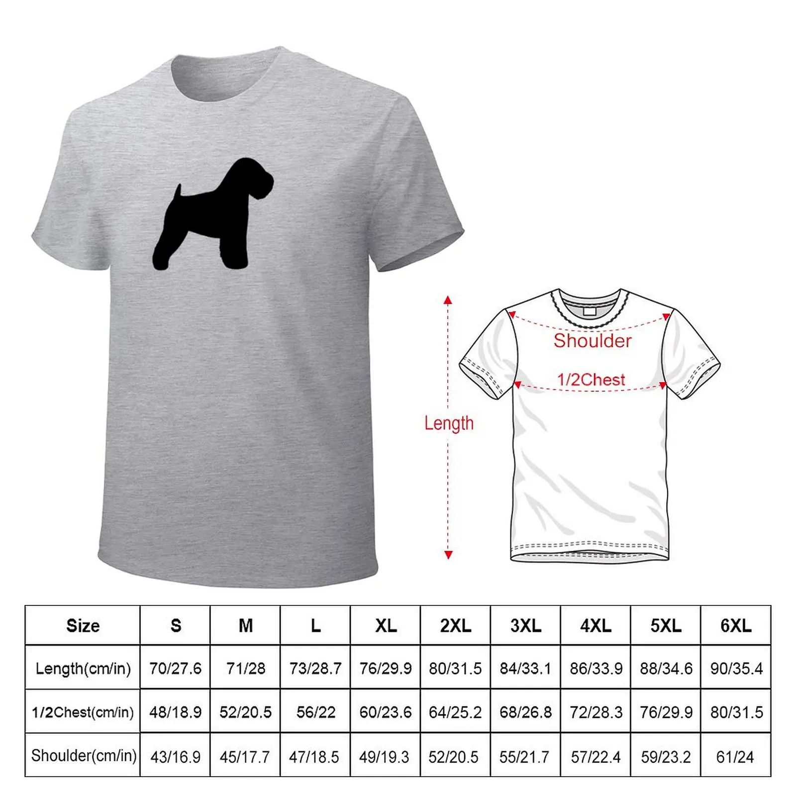 Soft Coated Wheaten Terrier Silhouette(s) T-Shirt anime new edition mens white t shirts