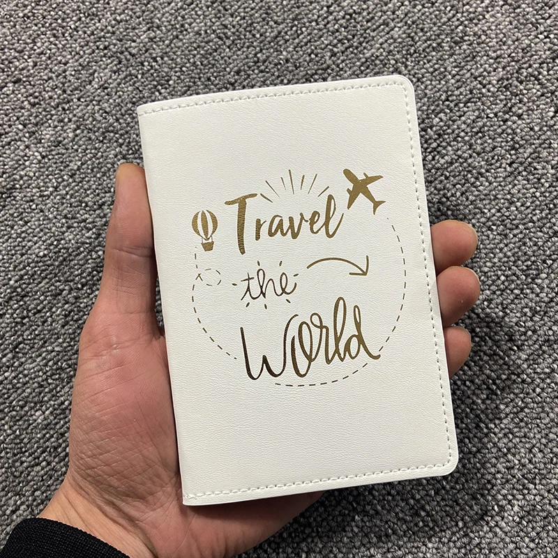 Soporte de pasaporte de diseño creativo, estuche de viaje por el mundo, para pasaporte, Passeport, personalizado