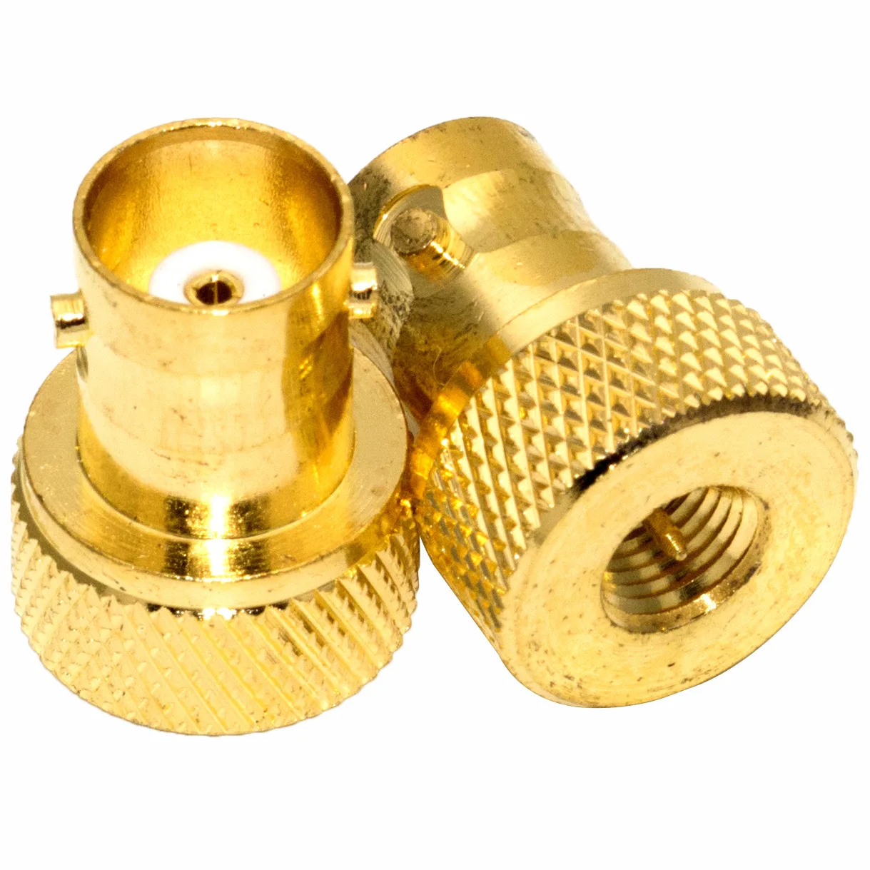 Radio Antenna  Adapters  Female to  Male Female Disc Adapter Gold Silver Black Nickel Plated RF Connector