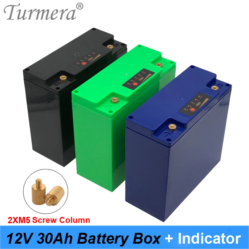 

Turmera 12V 30A Battery Storage Box with Indicator Can Build 3S 48Piece 18650 Lithium Battery for Uninterrupted Power Supply Use