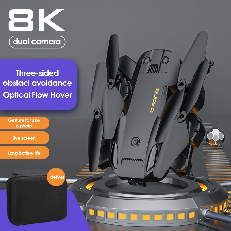 5G 8K HD Drone Professional Wifi GPS Dual Camera  FPV Avoidance Fold Quadcopter Optical Flow Position Battery RC 5000M Distance