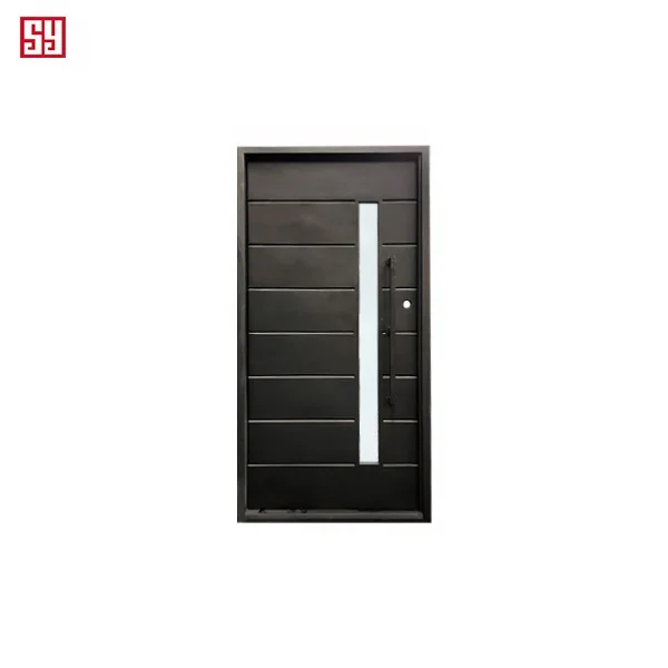 Customized Modern Luxury Trend Forged Steel Rotary Door Minimalist French Style Finished For Exterior Application