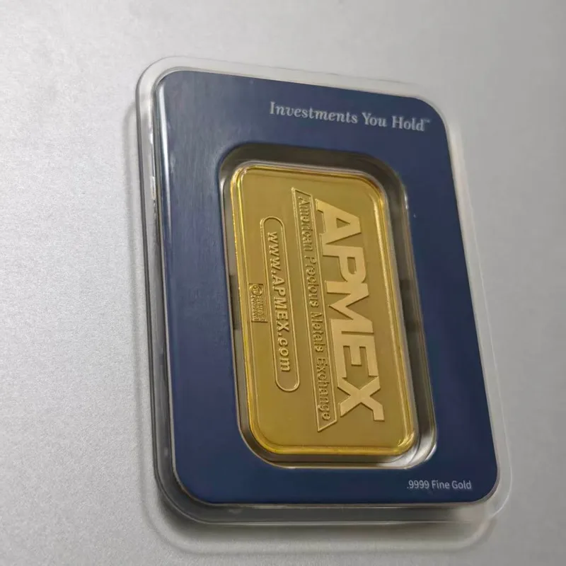 Newest 1 ounce copper gold-plated gold bar APMEX  gold bullion bars with sealed packaging