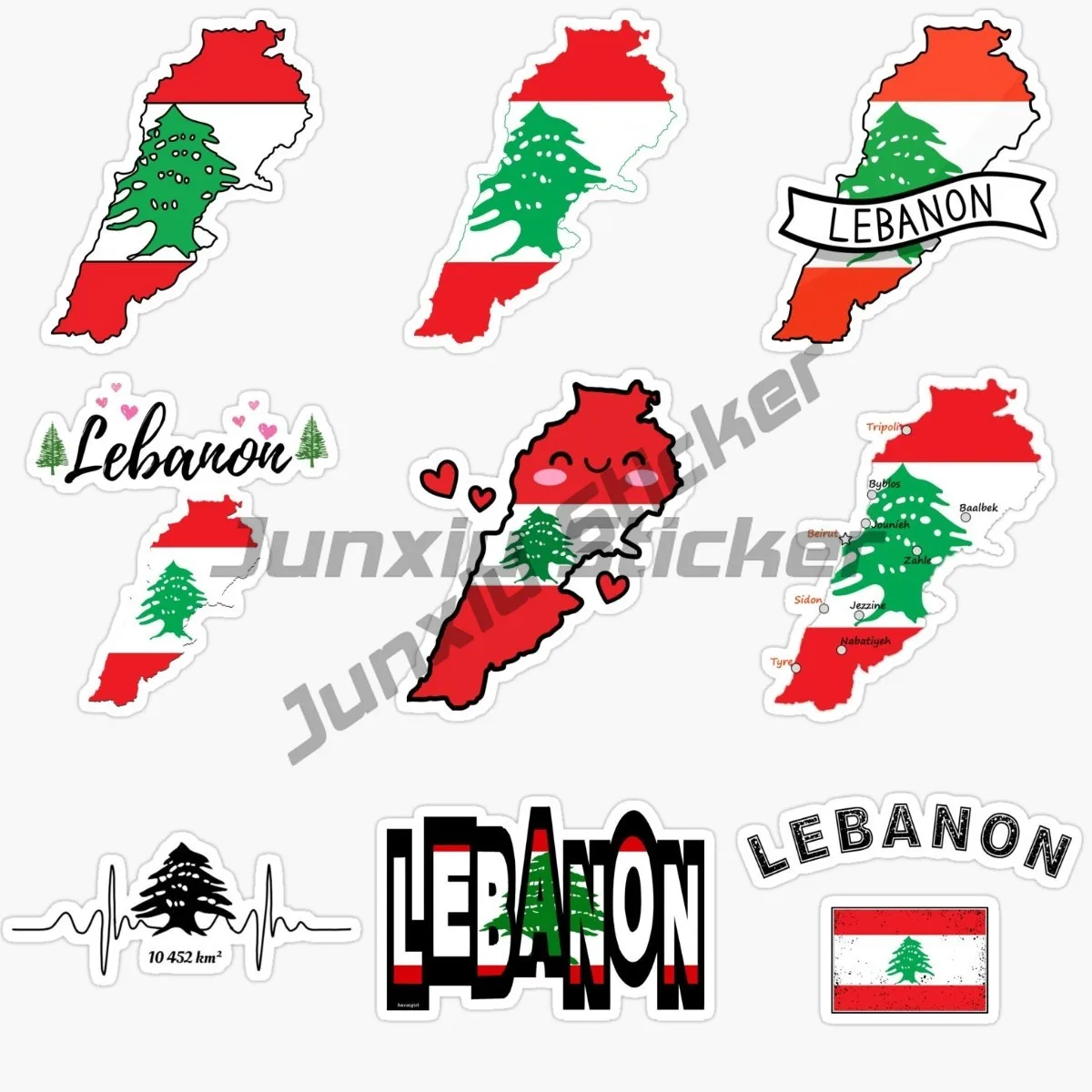 

Lebanese Lebanon Topographic Map National Flag Car Stickers Car Phone Laptop Waterproof RV Motorcycle Vinyl Autohesion Sticker