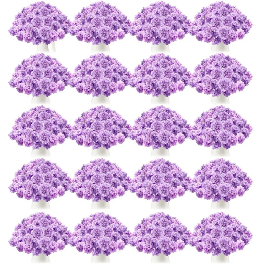 

200 шт. искусственные цветы гортензии, 7,48 дюйма, искусственные гортензии со съемными стеблими, искусственные цветы, свадебный декор для Хо