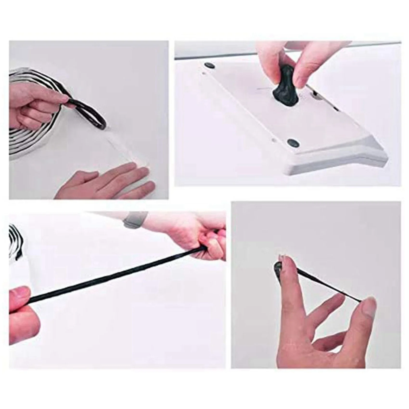 SDFC-2Pcs 15FT Butyl Rope Butyl Rubber Sealing Tape Is Suitable For RV Headlight Window, Door Panel Windshield