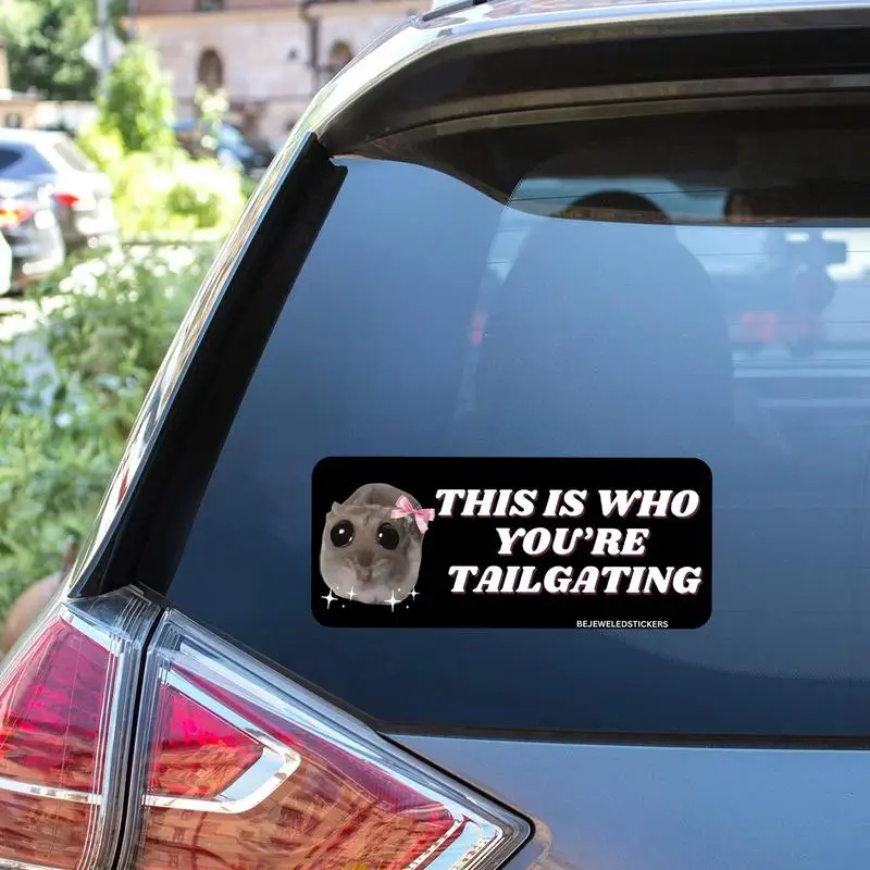 Sad Hamster Bumper Sticker 3pcs Bumper Sticker Decal Cute Driver Sticker Funny Car Sticker Funny Hamster Big Eyes Decal For