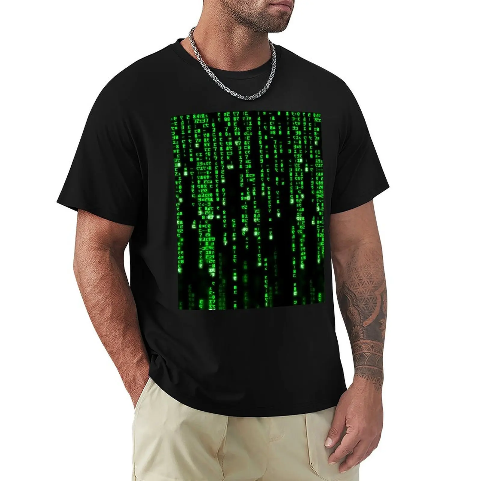 

Binary Code - The Matrix Program T-Shirt Work Utility Casual Tee Shirt
