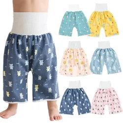 Baby Waterproof Diaper Pants Skirt for Potty Training Baby Comfy Diaper Short for Boys and Girls Sleeping Bedclothes