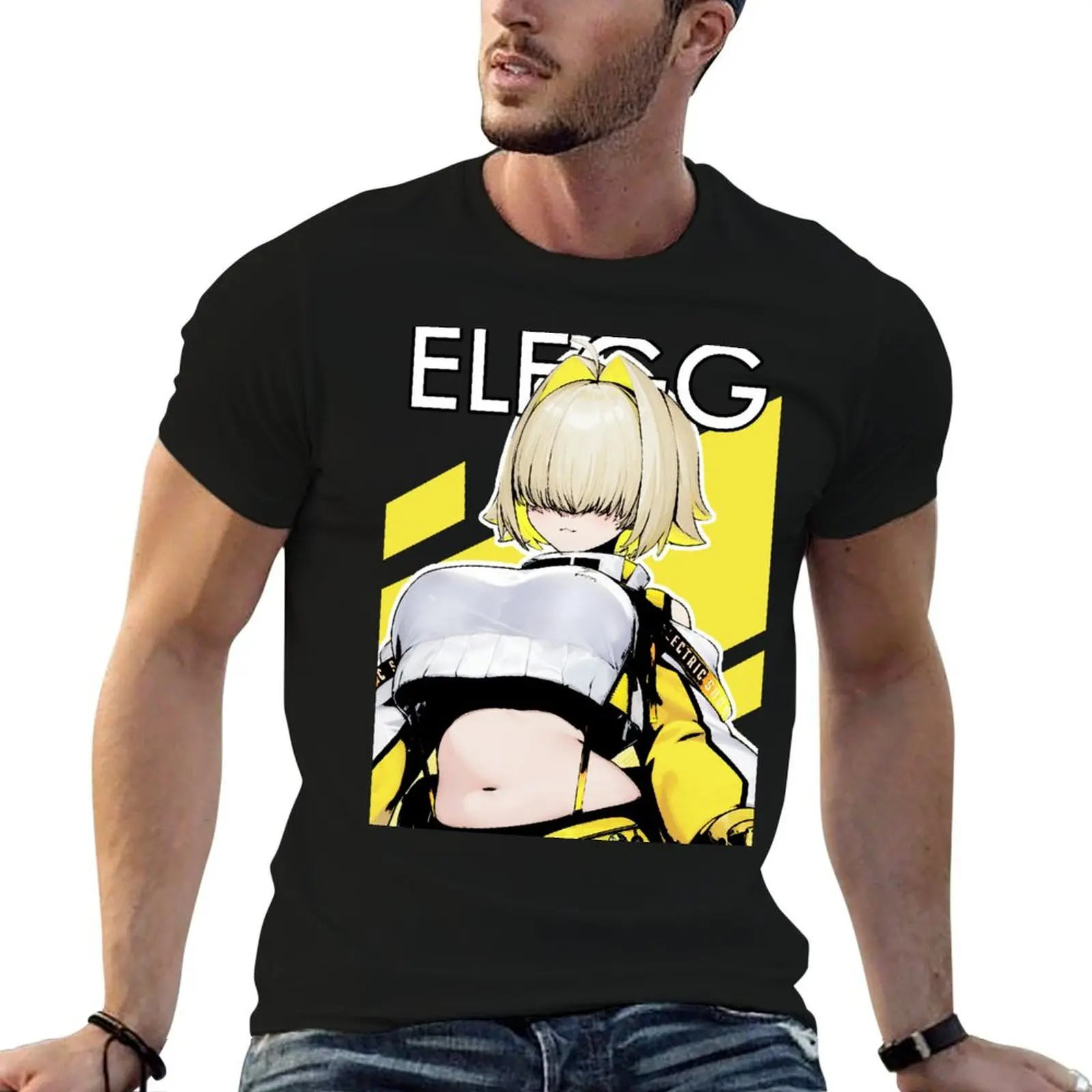 Nikke Elegg Shirt fan Stickers Nikke Goddess of Victory Elegg Shirt sticker waifu T-Shirt graphic t shirts Men's cotton t-shirt