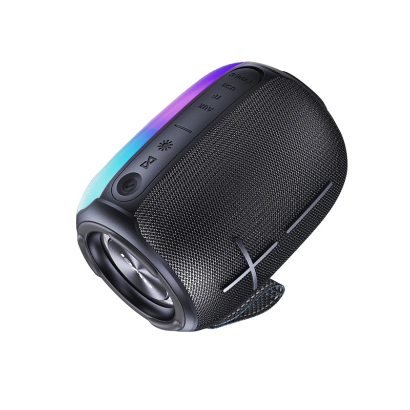Portable Speaker Bluetooth 5.3 Hifi Wireless Speaker USB Outdoor Mini Loudspeaker Music RGB Light Playback-ABFB