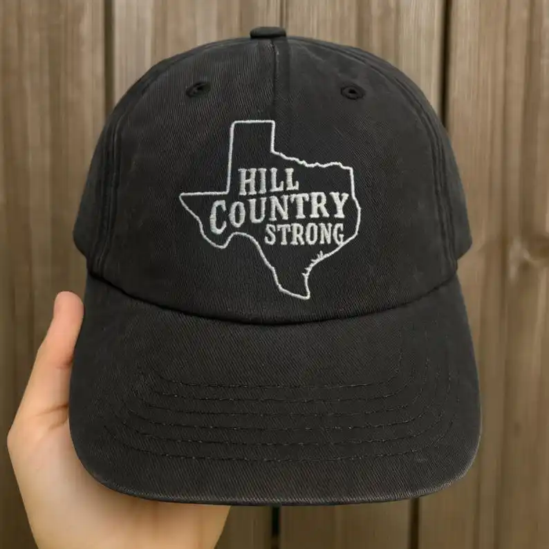 

TX Strong Embroidered Classic Baseball Cap Guadalupe River Support Hat Hill Country Flood Survivor Rescuer