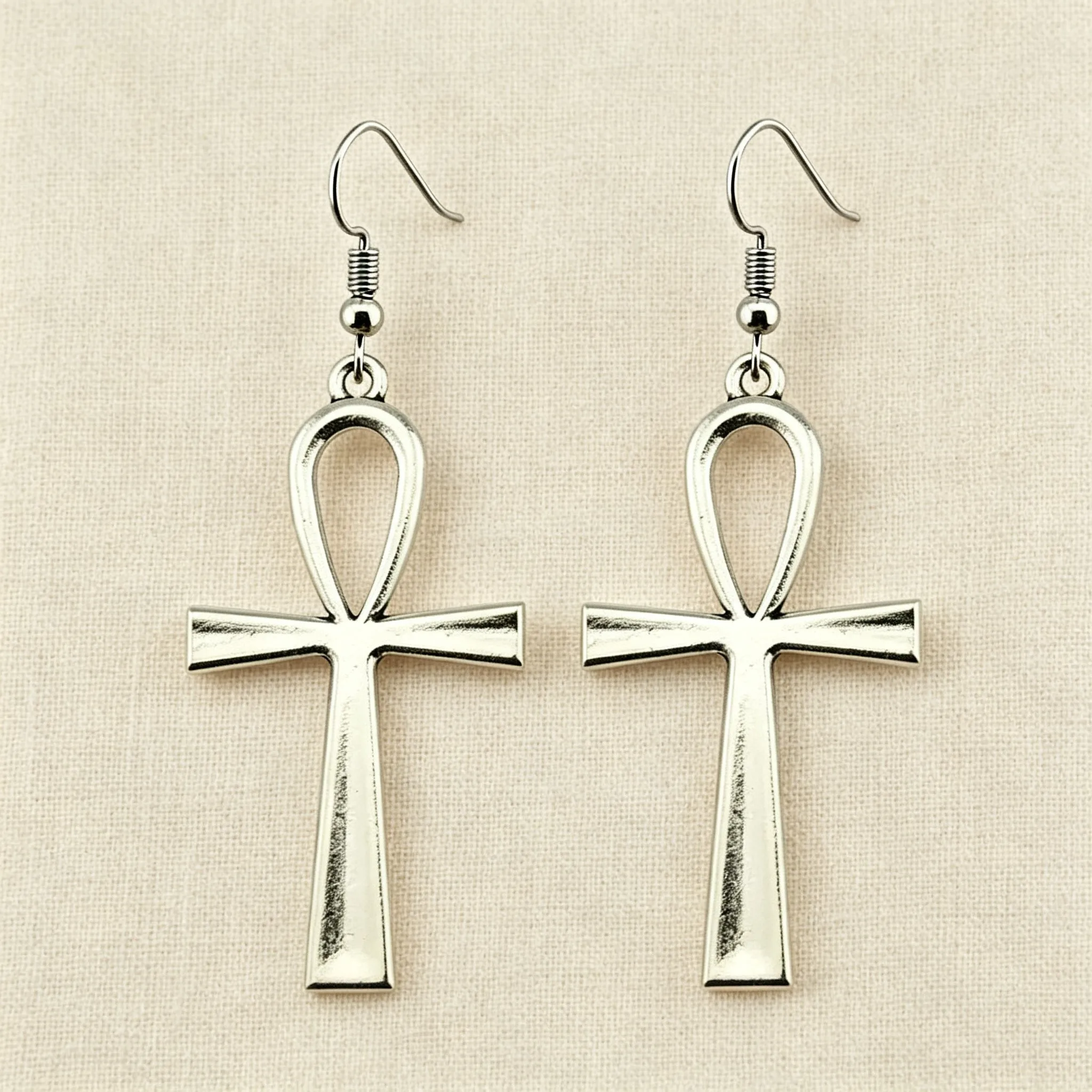 Egyptian Big Ankh Large Cross Earrings Vintage Gothic Dangle Halloween Accessories Jewelry Gift For Women