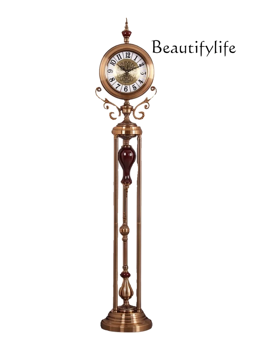 

Light Luxury European Style the Grandfather Clock Living Room Vertical Clock Desktop Decoration Home Quartz Clock