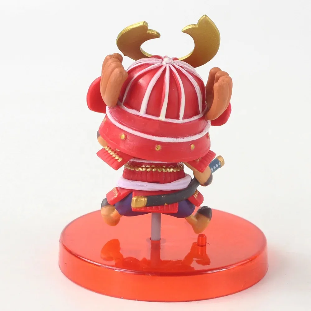 9cm Anime One Piece Figure Luffy Chopper Samurai attire Figurine Statue Model PVC Collection Desktop Action Figure Toy Kid Gifts - view 6