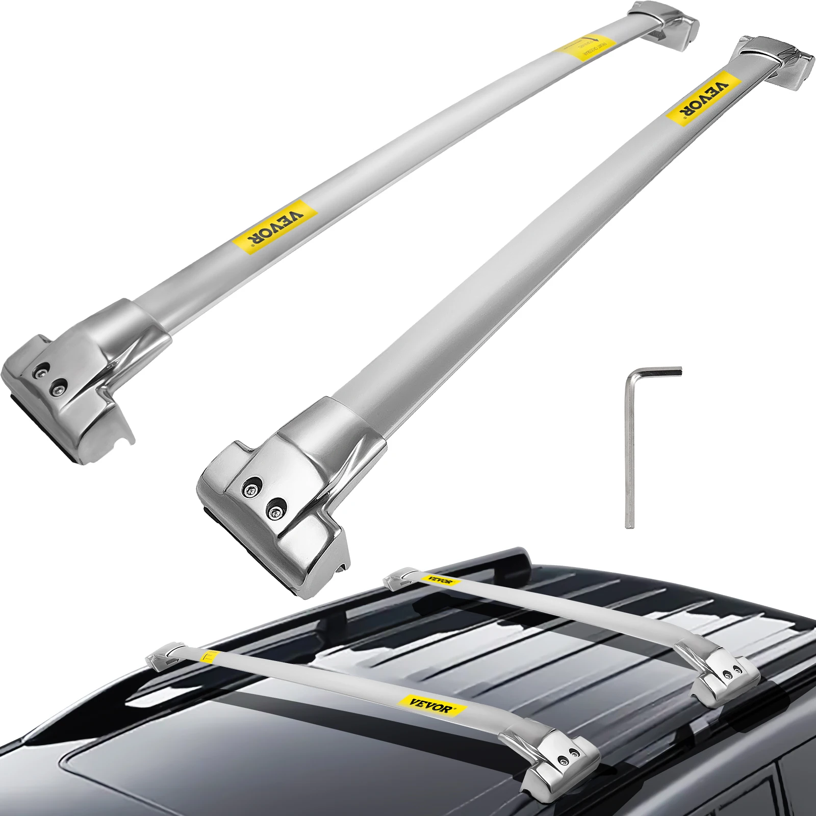 VEVOR Roof racks with flush side rails made of stainless steel for carrying kayaks canoes luggage skis ski carts fishing rods