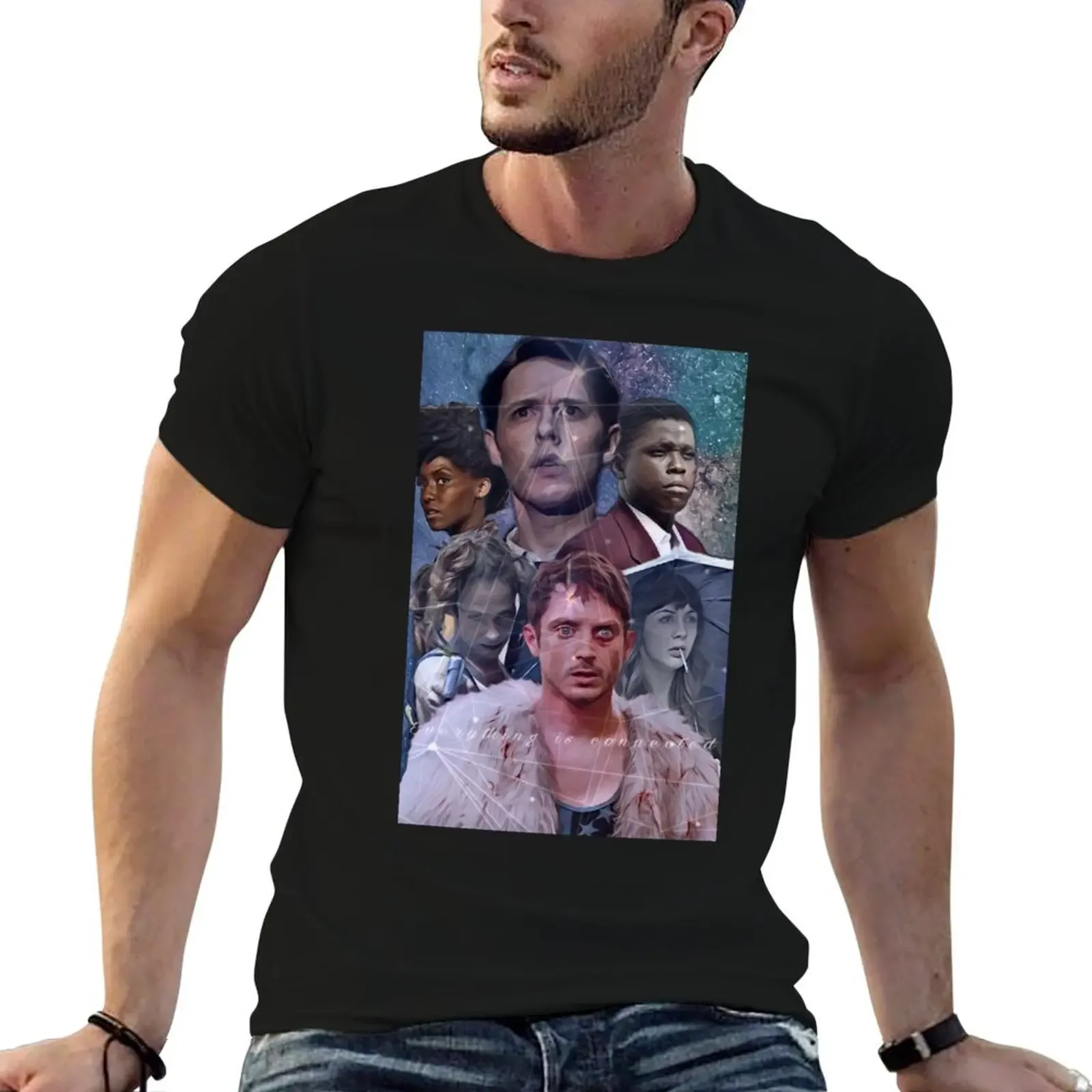 

Dirk Gently DGHDA Art 'everything is connected' T-Shirt for a boy luxury t-shirt gifts for boyfriend mens big and tall t shirts