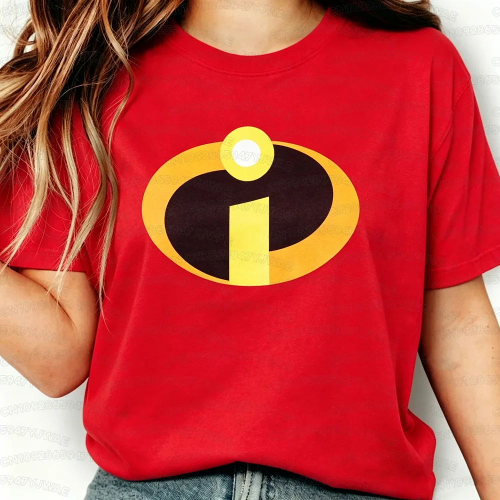 Sommer-T-Shirt „The Incredibles“ für Damen, Familien-T-Shirt, Urlaubs-T-Shirt, kurzärmelig, für Erwachsene, Cosplay, lässiges T-Shirt, Oberteile – Detail 3