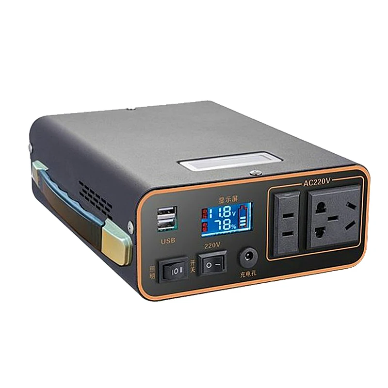 Outdoor mobile energy storage power 180W capacity portable charging station to support a variety of equipment power supply power