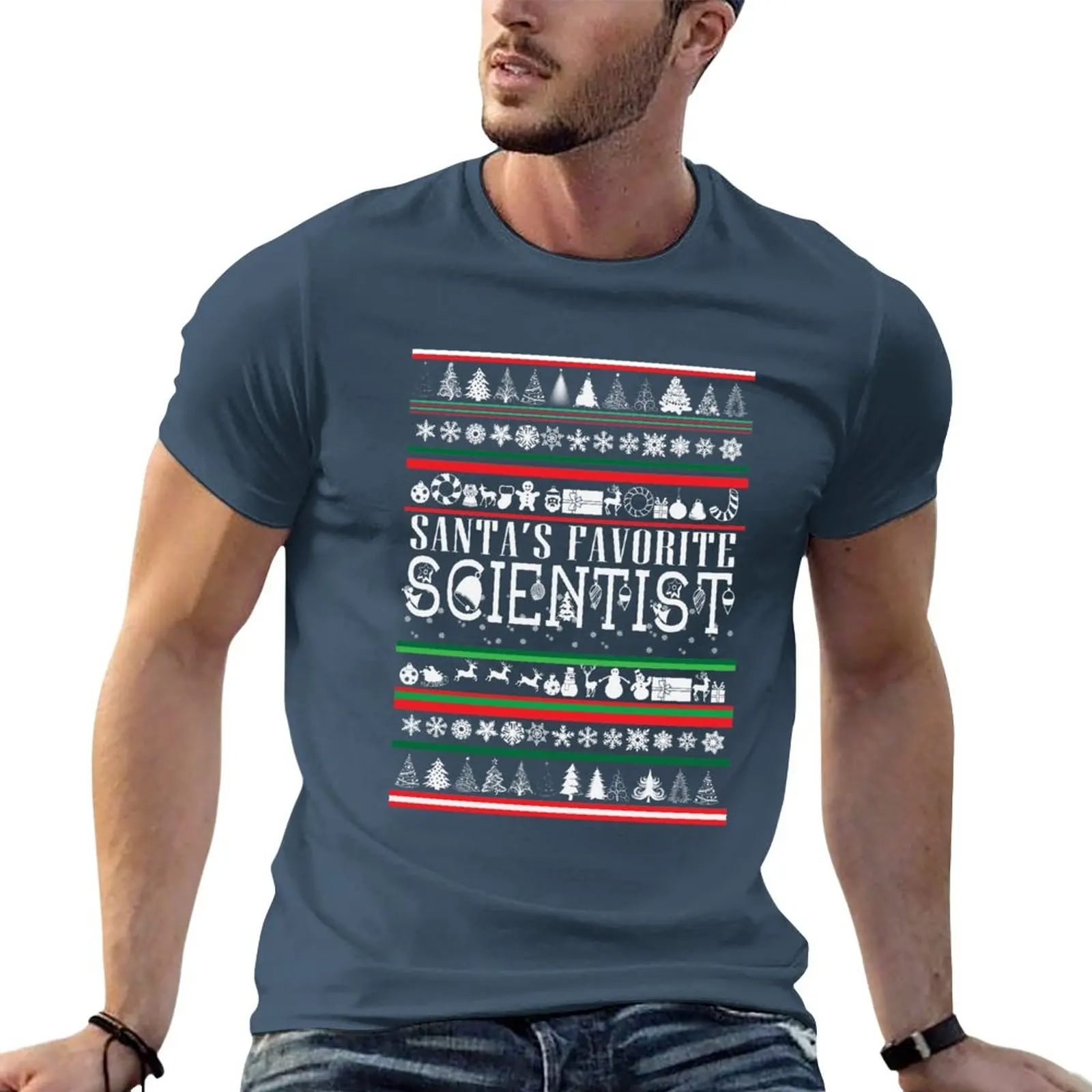 Scientist Ugly Christmas Sweater T-Shirt anime oversizeds sublime tees men graphic t shirts