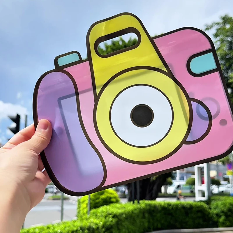 Bolsas de regalo con patrón de cámara para fiesta de cumpleaños del Día de los niños, bolsas portátiles para aperitivos, bolsillos de sellado, paquete de aperitivos, 20/50 Uds.