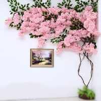 Home Decor Artificial Cherry Blossom Trees, Fake Sakura Lifelike Artificial Plant for Home Office Party Wedding Decor