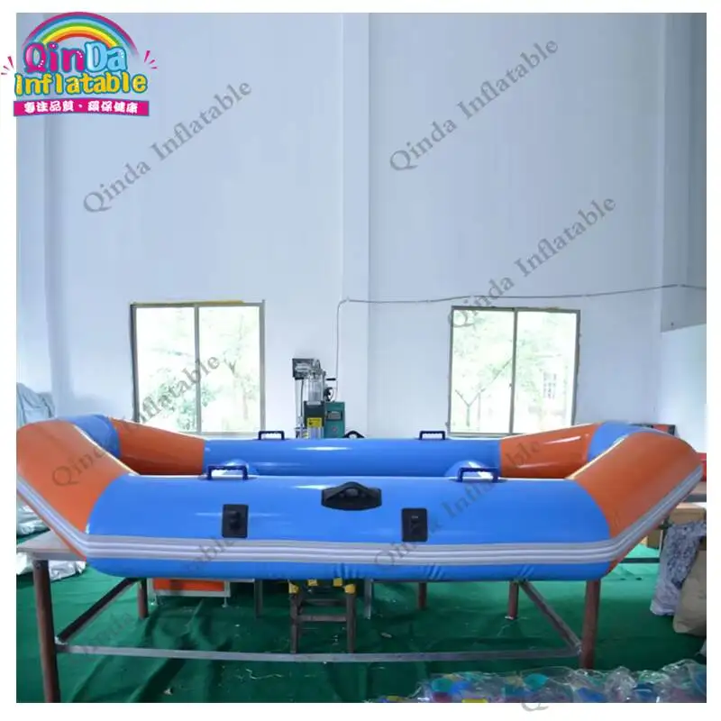 

Commercial Customized Inflatable Rowing Fishing Boat,0.9Mm PVC Water Kayak Inflatable Drifting Boat For Rental