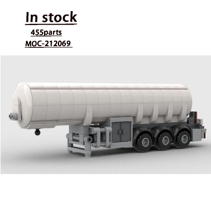 

MOC-212069 Городской классический транспортный цистерна, прицеп, строительные блоки, модель 455, детали MOC, детская игрушка на день рождения для мальчиков, подарок