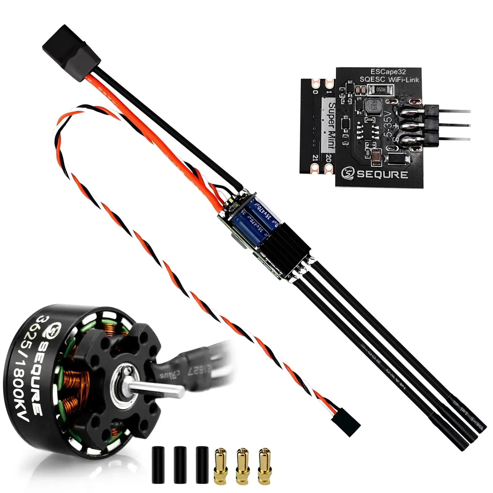 SkyDElSEQURE Climbing Car ESC Motor Kit 2670 ESCape32 BEC ESC With 3625 Brushless Motor & WIFI-LINK ESC Configuration Tool