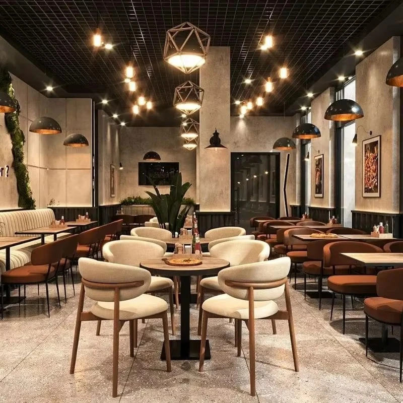 Moontree Restaurant Bar Cafe Furniture Metal Table and Chairs Furniture Restaurant Chairs and Table Set Restaurant Furniture