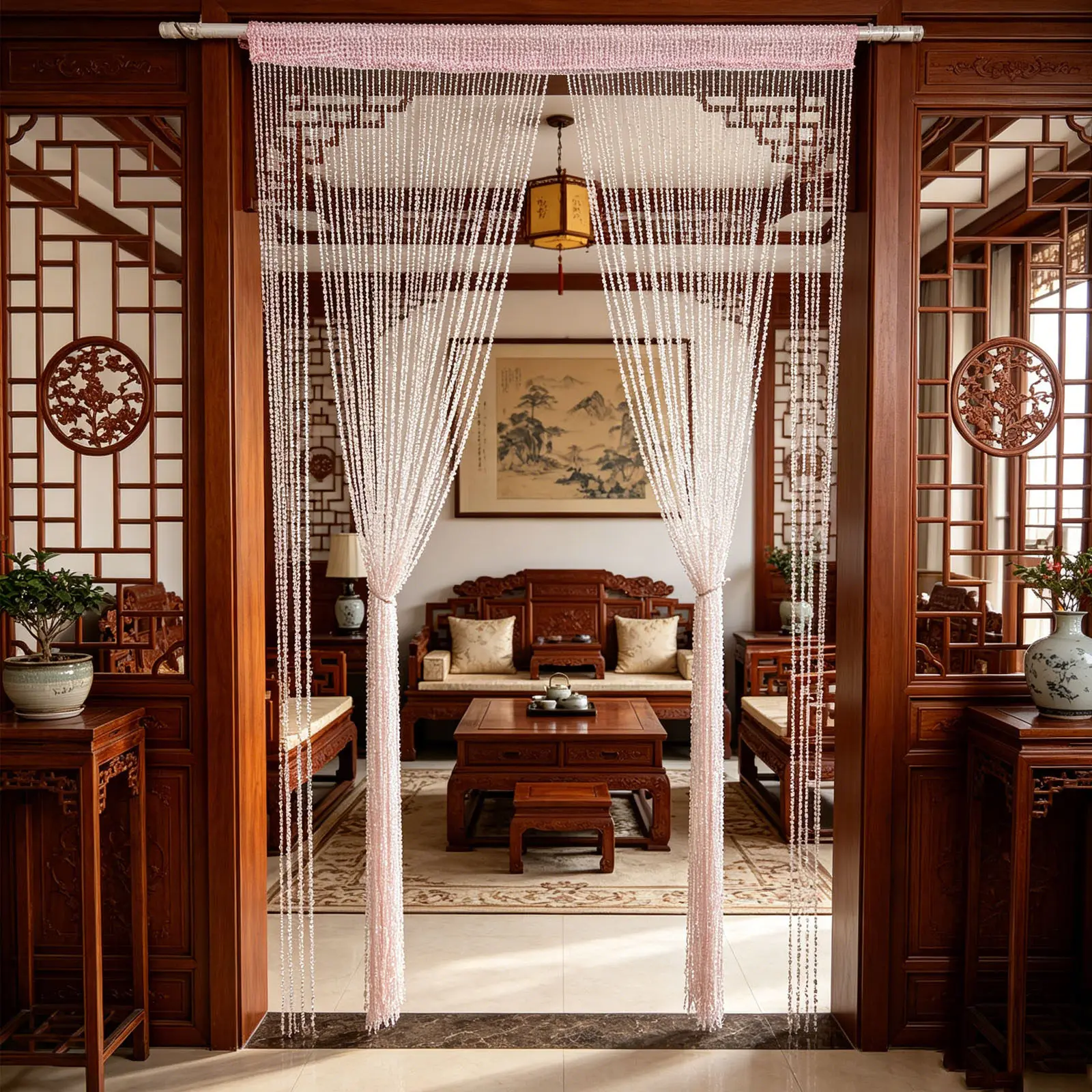 String Curtain Room Divider 78.74 X 39.37 Inch Sparkling Tassel Fringe Hanging Door Curtains Privacy Partition Curtain Boho
