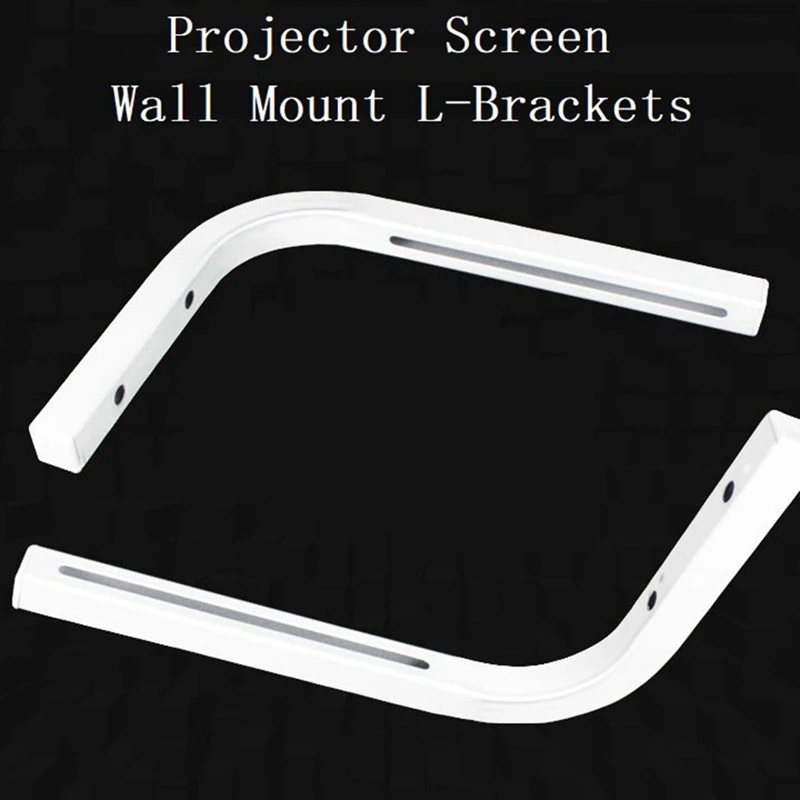 90 Degrees Projector Screen Wall Mount L-Brackets Projection Screen Hanger Adjustable Mount For HD Projector Screens